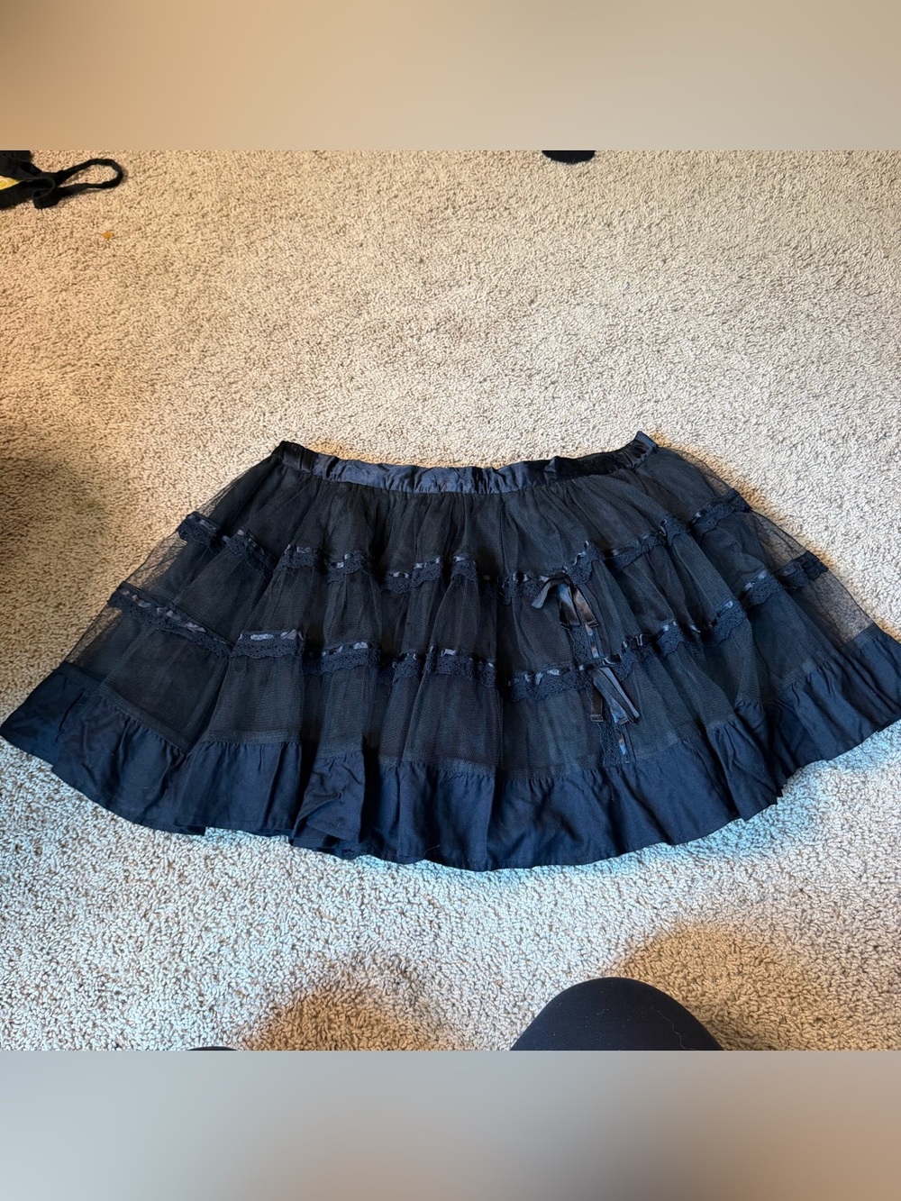 Y2K vintage hot topic tulle goth mini skirt